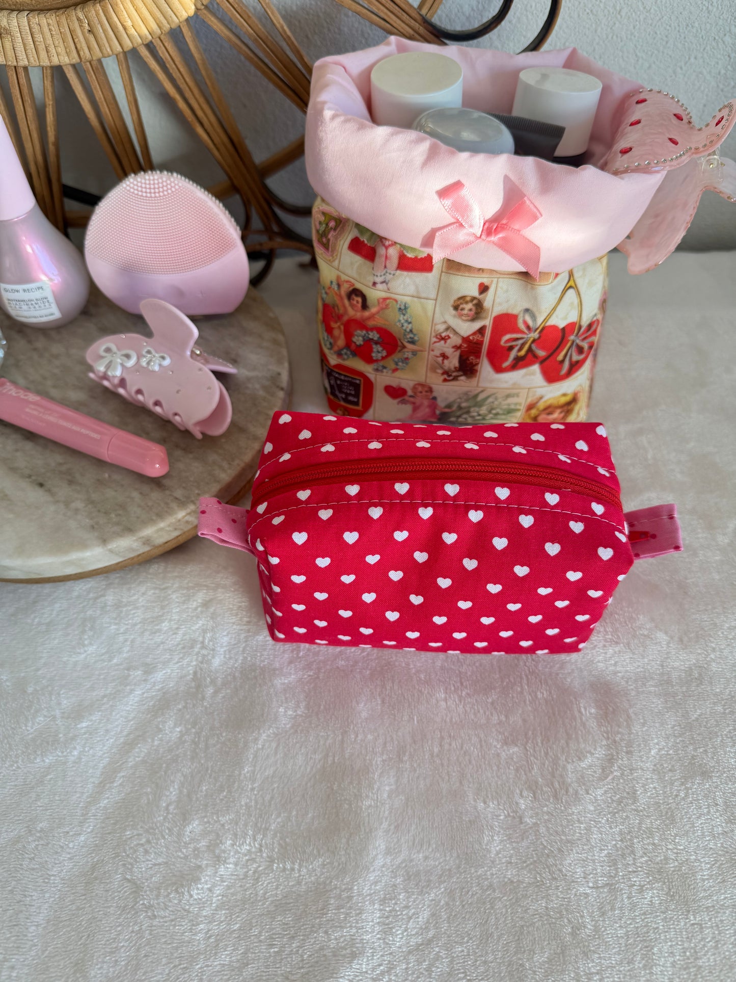 Red Valentines Small Lippy Makeup Pouch