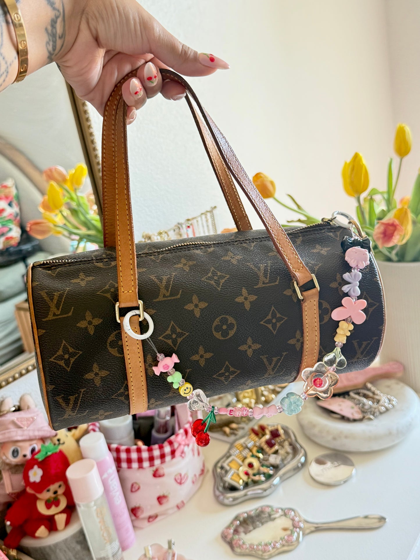 Customizable bag, chunky charm