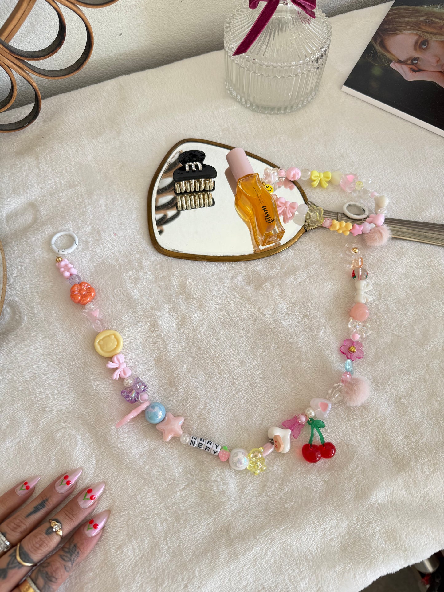 Customizable bag, chunky charm