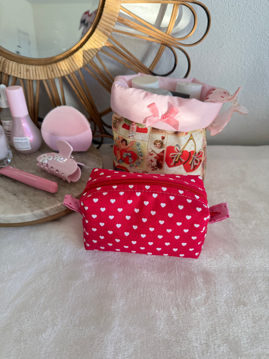 Red Valentines Small Lippy Makeup Pouch