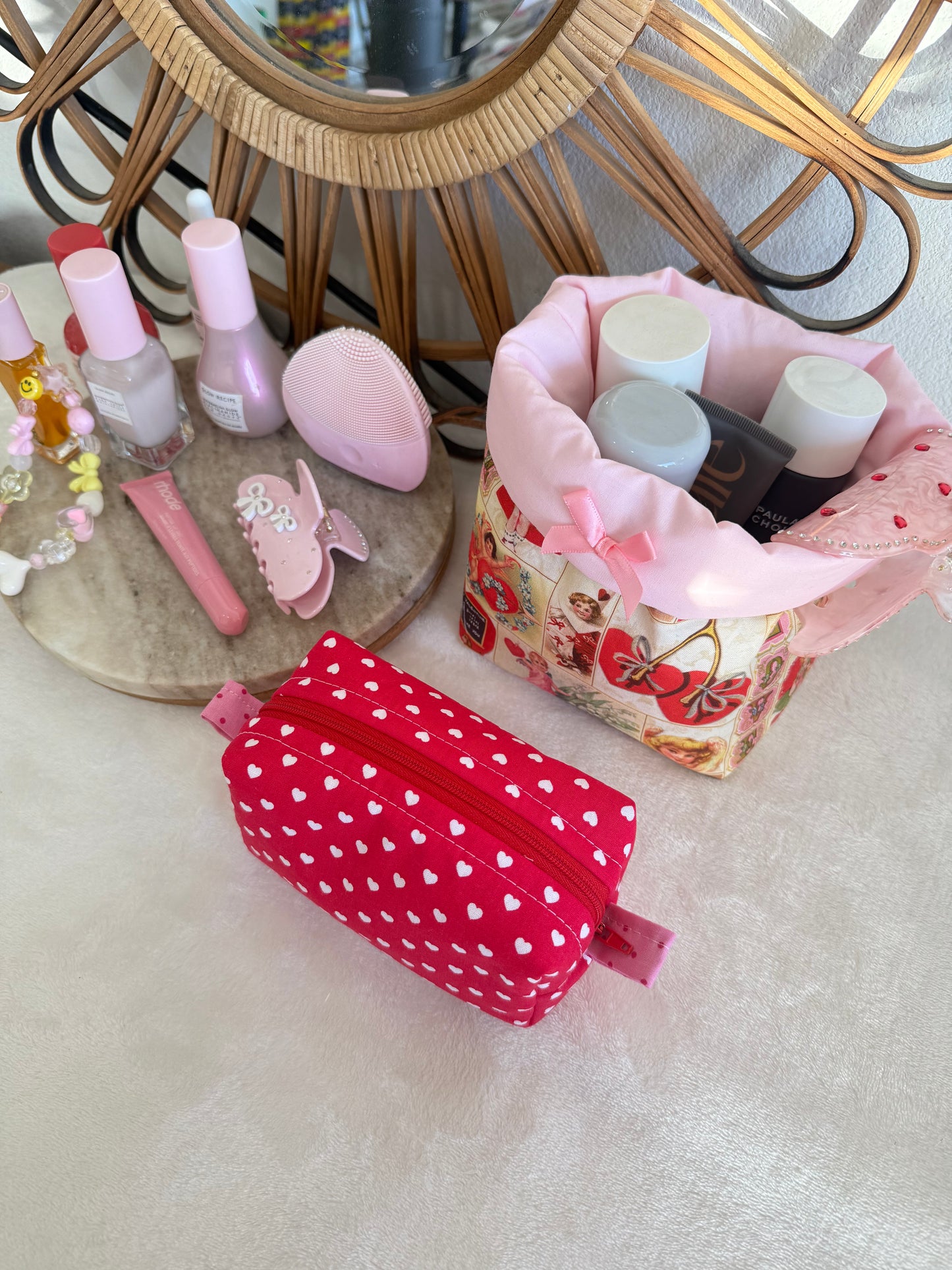 Red Valentines Small Lippy Makeup Pouch